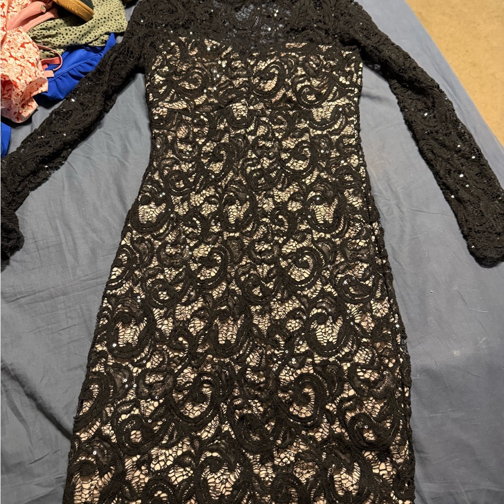 Elegant Black Lace Dress